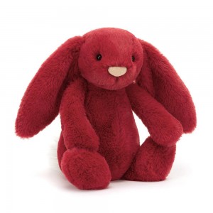 Conejo Jellycat Bashful Luxe Bunny Scarlett 31cm x 12cm x 9cm Rojas Ecuador | FXZJC9817