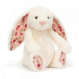 Conejo Jellycat Blossom Cream Bunny 'Berry' 31cm x 12cm x 9cm Blancas Ecuador | QYNBT9635