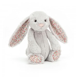 Conejo Jellycat Blossom Silver Bunny 31cm x 12cm x 9cm Gris Ecuador | HSPOR0856