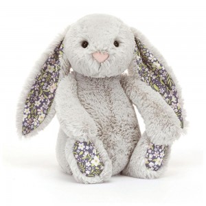 Conejo Jellycat Blossom Silver Bunny 'Bloom' 31cm x 12cm x 9cm Gris Ecuador | RMIEF4739