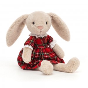 Conejo Jellycat Lottie Bunny Tartan 27cm x 7cm x 5cm Beige Ecuador | OYCLG5490