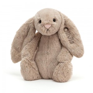 Conejo Jellycat Personalised Bashful Bunny Medium 31cm x 12cm x 9cm Beige Ecuador | LTBPS8347