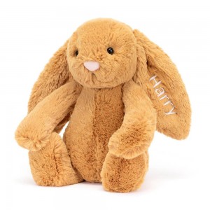 Conejo Jellycat Personalised Bashful Golden Bunny Medium 31cm x 12cm x 9cm Amarillo Ecuador | JVGSD4190