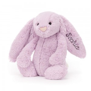 Conejo Jellycat Personalised Bashful Lilac Bunny Medium 31cm x 12cm x 9cm Moradas Ecuador | UFXLO4208