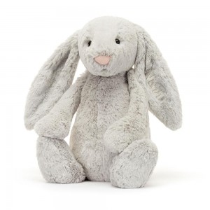 Conejo Jellycat Personalised Bashful Silver Bunny Huge 31cm x 12cm x 9cm Gris Ecuador | WQTFD9456