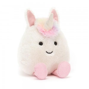 Criaturas Míticas Jellycat Amuseabean Unicorn 12cm x 9cm x 6cm Blancas Ecuador | SRGHZ2479