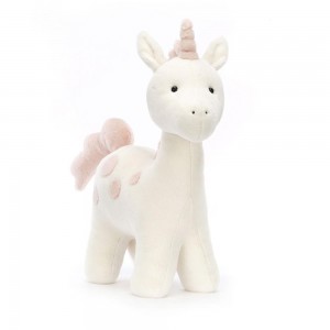 Criaturas Míticas Jellycat Big Spottie Unicorn 42cm x 15cm x 23cm Blancas Ecuador | XDCQL0183