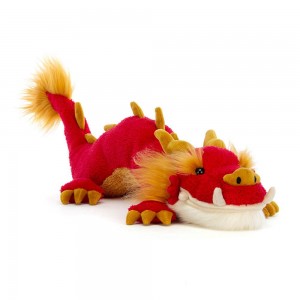 Criaturas Míticas Jellycat Festival Dragon 11cm x 18cm x 42cm Rojas Ecuador | RVGQD5642