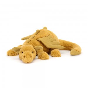 Criaturas Míticas Jellycat Golden Dragon 12cm x 14cm x 50cm Amarillo Ecuador | ENKPZ4572