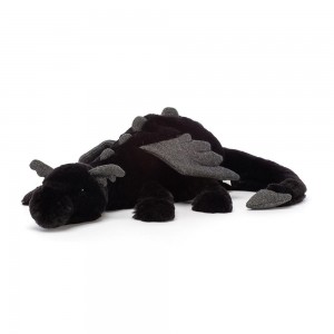 Criaturas Míticas Jellycat Onyx Dragon 12cm x 14cm x 50cm Negras Ecuador | PXWRE5012