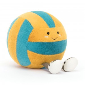 Deportes Jellycat Amuseables Sports Beach Volley 26cm x 21cm x 21cm Amarillo Ecuador | QNKMB9341