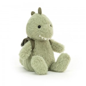 Dragons & Dinosaurs Jellycat Backpack Dino 8.7in x 3.5in x 3.1in Verde Ecuador | ATDHO1845