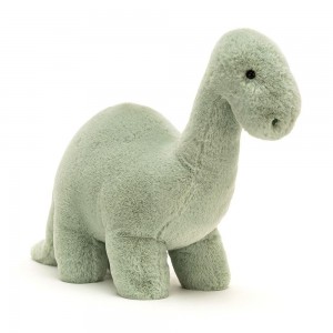 Dragons & Dinosaurs Jellycat Fossilly Brontosaurus 10.2in x 4.7in x 15.4in Verde Ecuador | KGSNQ6084