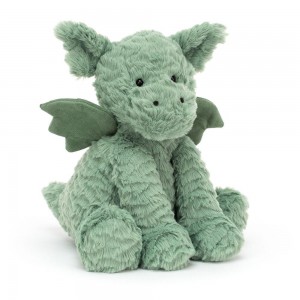 Dragons & Dinosaurs Jellycat Fuddlewuddle Dragon 9.1in x 5.1in x 3.5in Verde Ecuador | OBYML9076