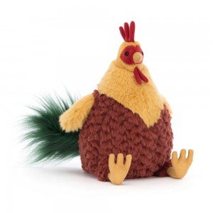 Farmyard Jellycat Cluny Cockerel 26cm x 12cm x 15cm Marrones Ecuador | TMQKY7345