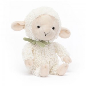 Farmyard Jellycat Fuzzkin Lamb 25cm x 9cm x 5cm Blancas Ecuador | SVUJC8276
