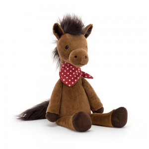 Farmyard Jellycat Orson Horse 15in x 4.3in x 3.9in Marrones Ecuador | QGDMZ2973
