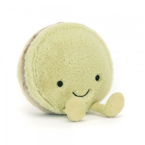Foodies Jellycat Amuseables Max Macaron 12cm x 10cm x 5cm Verde Ecuador | CEVLI0123