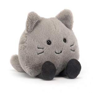 Gatos Y Gatitos Jellycat Amuseabean Kitty 4.7in x 3.5in x 2.4in Gris Ecuador | QDUAR4106