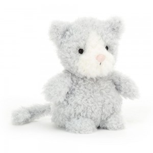 Gatos Y Gatitos Jellycat Little Kitten 7.1in x 3.9in x 3.1in Gris Ecuador | ILSGO8623