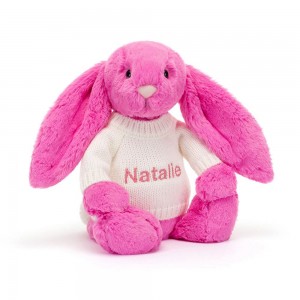 Jerséis Jellycat Bashful Hot Bunny with Personalised Cream Jumper 31cm x 12cm x 9cm Rosas Ecuador | JRGPW5213