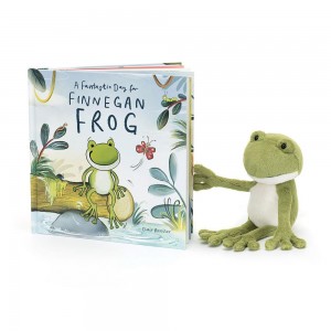 Juegos De Libros Y Juguetes Jellycat A Fantastic Day for Finnegan Frog Book and Finnegan Frog Verde Ecuador | XLZIE2510
