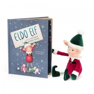 Juegos De Libros Y Juguetes Jellycat Eldo Elf and the Patchwork Bashful Bunny Book and Eldo Elf Rojas Ecuador | LXPTI5241