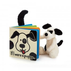 Juegos De Libros Y Juguetes Jellycat If I Were A Puppy Book and Bashful Puppy Small Blancas Ecuador | SXVTL3490