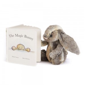 Juegos De Libros Y Juguetes Jellycat The Magic Bunny Book and Bashful Cottontail Bunny Medium Marrones Ecuador | EUWVA7504