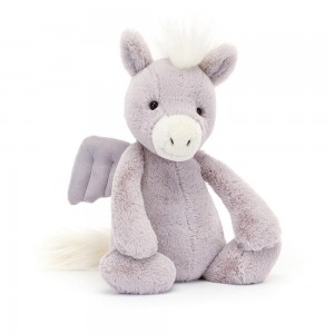 Juguetes Blandos Jellycat Bashful Pegasus 31cm x 12cm x 9cm Moradas Ecuador | ELGMY4987