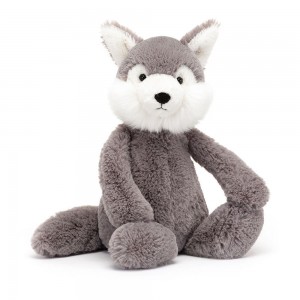 Juguetes Blandos Jellycat Bashful Wolf 31cm x 12cm x 9cm Gris Ecuador | VDTKO3794