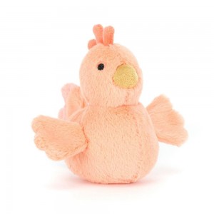 Juguetes Blandos Jellycat Fluffy Chicken 11cm x 6cm x 11cm Naranjas Ecuador | KDCSJ3547