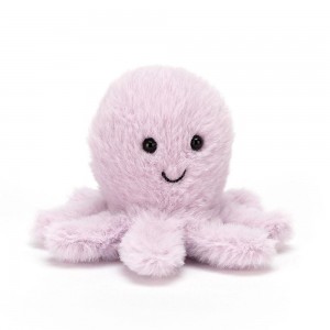 Juguetes Blandos Jellycat Fluffy Octopus 8cm x 11cm x 10cm Moradas Ecuador | RWKAT7480