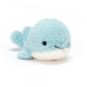 Juguetes Blandos Jellycat Fluffy Whale 7cm x 5cm x 10cm Azules Ecuador | YNIZV1527