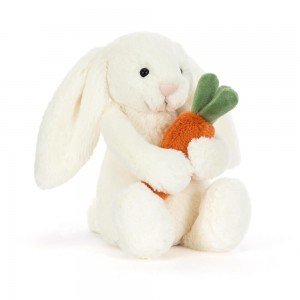 Juguetes Del Bebé Jellycat Bashful Carrot Bunny 18cm x 9cm x 8cm Blancas Ecuador | ZYKVW9516
