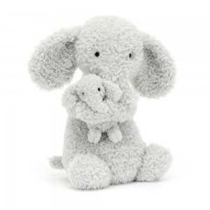 Juguetes Del Bebé Jellycat Huddles Elephant 26cm x 14cm x 10cm Gris Ecuador | LEXZM8312