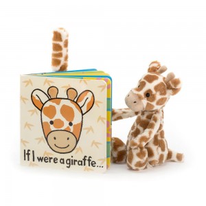 Juguetes Del Bebé Jellycat If I Were A Giraffe Book and Bashful Giraffe Small Naranjas Ecuador | JFRKY5326