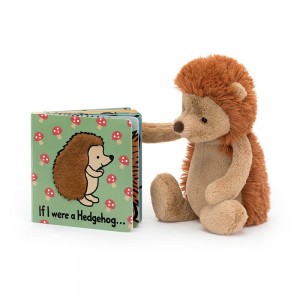 Juguetes Del Bebé Jellycat If I Were A Hedgehog Board Book and Bashful Hedgehog Medium Marrones Ecuador | WXTGD8052