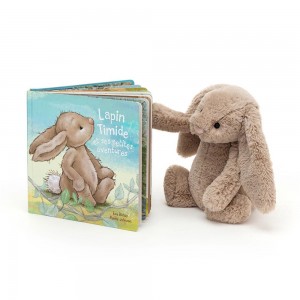 Juguetes Del Bebé Jellycat Lapin Timide Et Ses Petites Aventures and Bashful Bunny Medium Beige Ecuador | QJDLH7843