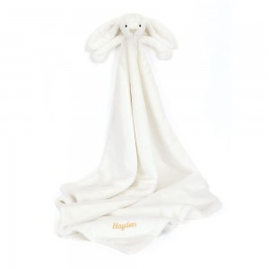 Juguetes Del Bebé Jellycat Personalised Bashful Luxe Bunny Luna Blankie 56cm x 70cm x 9cm Blancas Ecuador | HCFSW6230