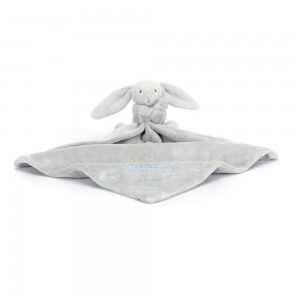 Juguetes Del Bebé Jellycat Personalised Bashful Silver Bunny Soother 15cm x 34cm x 34cm Gris Ecuador | WKOZU6425
