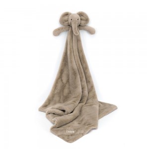 Juguetes Del Bebé Jellycat Personalised Smudge Elephant Blankie 56cm x 70cm x 9cm Gris Ecuador | BYZKV7568