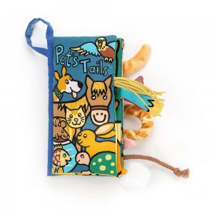 Juguetes Del Bebé Jellycat Pet Tails Book 15cm x 34cm x 34cm Azules Ecuador | GULAR8924