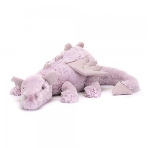 Juguetes Grandes Jellycat Personalised Lavender Dragon Huge 19cm x 20cm x 66cm Moradas Ecuador | EPCGN7035