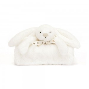 Mantas, Edredones Jellycat Bashful Luxe Bunny Blankie 27cm x 20cm x 7cm Creme Ecuador | DNSMU6973