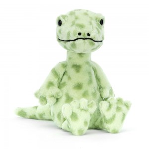 Mascota Jellycat Gunner Gecko 25cm x 10cm x 24cm Verde Ecuador | OSQUY9684