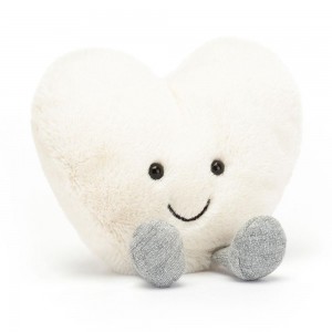 Objetos Jellycat Amuseables Cream Heart 11cm x 12cm x 4cm Blancas Ecuador | KOFYN6754