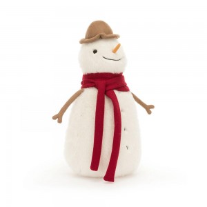 Objetos Jellycat Amuseables Jesse Snowman 30cm x 14cm x 14cm Blancas Ecuador | KFWRO1246