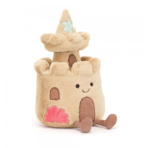 Objetos Jellycat Amuseables Sandcastle 29cm x 15cm x 14cm Beige Ecuador | RFQBT3964