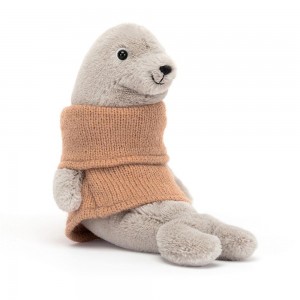 Océano Jellycat Cozy Crew Seal 14cm x 5cm x 13cm Beige Ecuador | VUFTZ9386